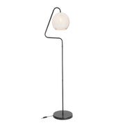 Lampadaire gris Yumak MDL4256 avec abat-jour en tissu blanc