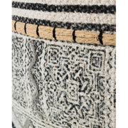 TILAK Pouf coton style ethnique Alaska diamètre 50x h35 cm