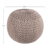Pouf tressé gris tourterelle bizzotto cm 80
