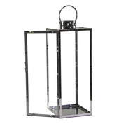 Lanterne carrée en métal argenté 1-3 cm29x28,5h85