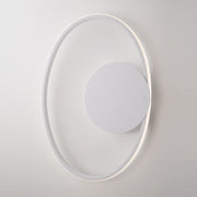 Plafonnier en métal blanc et aluminium avec LED intégrée 42x30x h8 cm