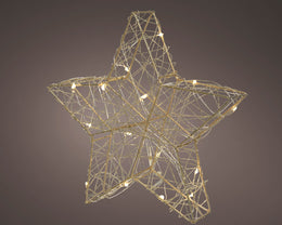 Lámpara de metal estable de estrella de micro LED 4x20x19 Ø20 cm