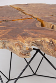 Table basse vintage métal et bois Adanya