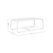 Table basse d'extérieur en aluminium Blanc MERRIGAN 105x62x h38 cm