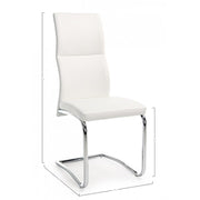 Chaise de conception de l'éco-verres blancs Thelma 44x58x H104 cm