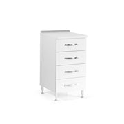 Commode de cuisine en bois mélaminé Frêne Blanc cm H 85x50x40