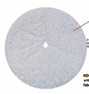 Couverture de base d'arbre en tissu avec paillettes argentées cm ø90