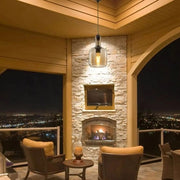 Suspension Boston MDL3554 avec diffuseur en verre fumé