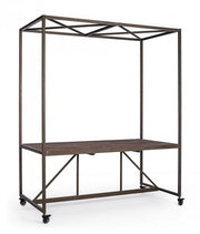 Table de présentation industrielle avec toit 180x220h cm