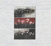 Huile sur toile multicolore et châssis bois 70x140 cm