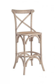 Tabouret de bar gris en bois de style naturel