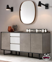 Lampe de table en métal blanc 3x80x10h cm