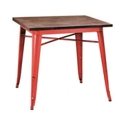 Table rouge Ferro Bristol CM 70 x 70