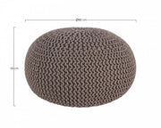 Pouf tressé gris foncé Bizzotto 80 cm