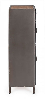 Commode de magasin avec 2 portes et 1 tiroir de style industriel cm 109h