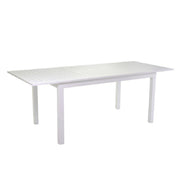 Table en aluminium extensible Jardin blanc CM 90 x 210-280 x H 73