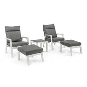 Pouf en aluminium avec coussin lunaire Kledi