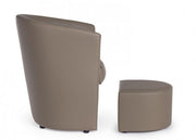 Fauteuil en similicuir avec pouf amovible Tortora RITA 64,5x 59,5x h78 cm