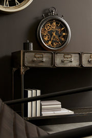 Horloge Murale Engrenage Noir D40