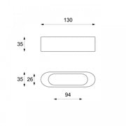 Table basse moderne meuble TV en pierre beige cm 130 x 35 xh 35