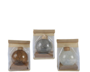 Décoration de Noël en verre avec figures assorties ø 8cm