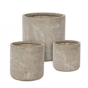 Set3 Vase Ciment Cil Sable