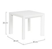 Salon de jardin table basse en aluminium blanc Cruise