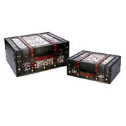 Boîte rectangulaire en bois marron 1-2 cm36x29h17