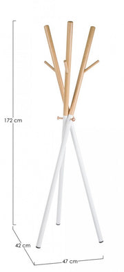 Porte-manteau blanc moderne Bastien