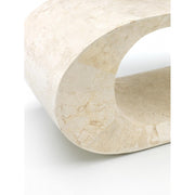 Table basse moderne meuble TV en pierre beige cm 130 x 35 xh 35