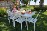 Chaise d'extérieur Las vegas en aluminium blanc cm 49x 58 x h45 - 88