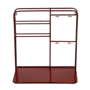 Porte-bouteille mural en métal 2 places rouge cm59x33xh62.5