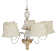 Lustre en fer et verre 68 x 60 cm h