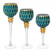 Ensemble de 2 bougies Rachel Calice Verd 1P