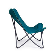 Chaise de mer pliante en textilène Vert d'Eau BUTTERFLY GABICCE 77.5x81x h89 cm