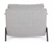 Canapé convertible 1 place gain de place en tissu HAYDEN Beige 95x96x h79 cm