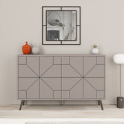 Buffet Dune 2 portes gris tourterelle 123 cm