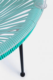 Table basse Parker Atol avec plateau en verre D50 cm