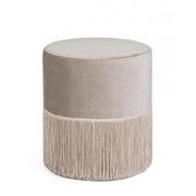 Pouf Leilani effet velours gris clair D38 cm