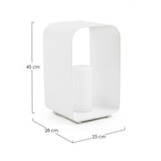 Lampe à LED avec lampadaire RIDLEY blanc 25x28x h45 cm