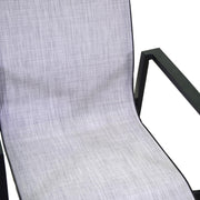 Fauteuil en aluminium et textline Cleveland anthracite