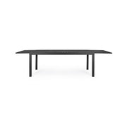 Table d'extérieur HILDE en aluminium Anthracite Extensible 200-300x100x h75 cm