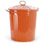 Poubelle orange galvanisée 18 L