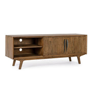 Meuble TV en bois de style vintage avec 2 portes