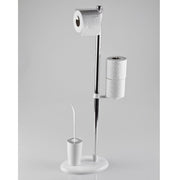 Aluminium blanc-Herder Ground Colder avec porte-plastique 27 x 19 x 69 cm