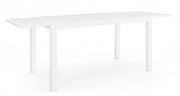 Table extensible 140-210x77 blanc en aluminium