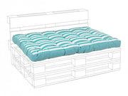 Coussin d'assise en palette Riga Turquoise 120x80xH15 cm