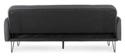 Canapé convertible 3 places en tissu BRIDJET noir 200x82x h81 cm