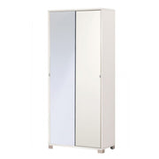 Armoire multi-utilise deux portes coulissantes avec miroir blanc 82x41x H190 cm
