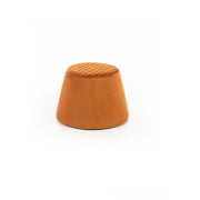 Pouf en velours de métal orange cm 46,5 x 46,5 xh 33